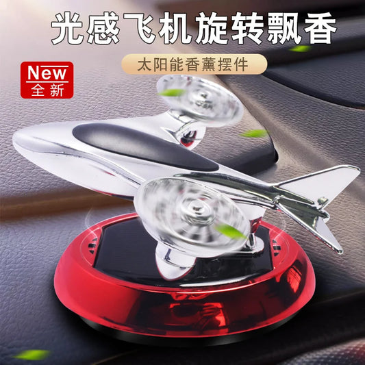 Solar Jet Car Diffuser – Premium Rotating Fragrance (No Battery Needed)