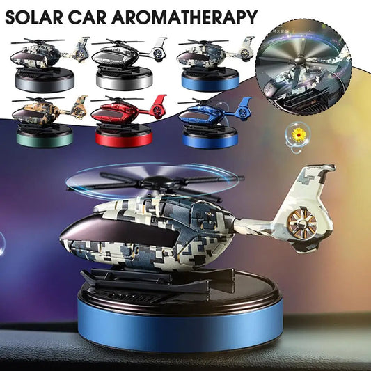 Aurevia™ Solar Helicopter Car Diffuser – Rotating Dashboard Air Freshener