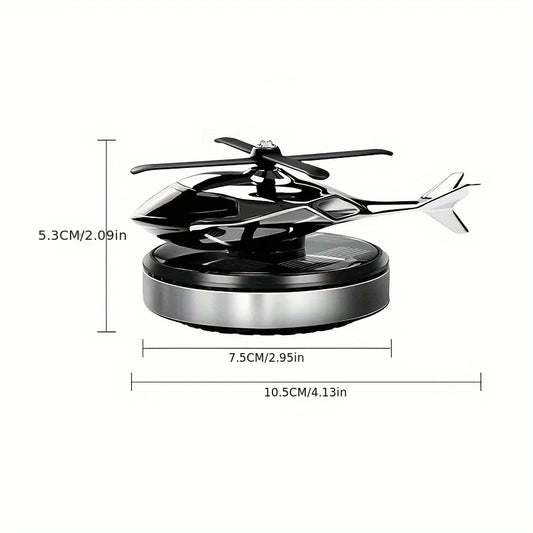 Solar Helicopter Car Diffuser – Premium Rotating Fragrance (No Battery Needed)