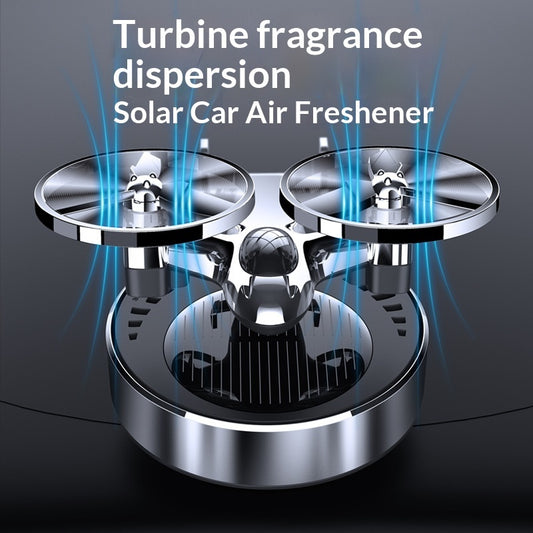 Solar Helicopter Car Air Freshener  | No Battery Needed